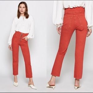 Joie Laurelle High Waist Button Fly Crop Jeans